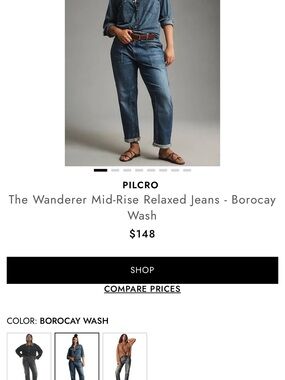 Pilcro Wanderer Mid-Rise Relaxed Jeans 31